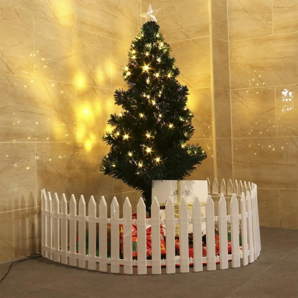 spdoo White Plastic Picket Fence Christmas Trees Decorating for Xmas Tree Home Wedding Festive Party - Walmart.com